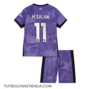 Liverpool Mohamed Salah #11 Tercera Equipación Niños 2023-24 Manga Corta (+ Pantalones cortos)